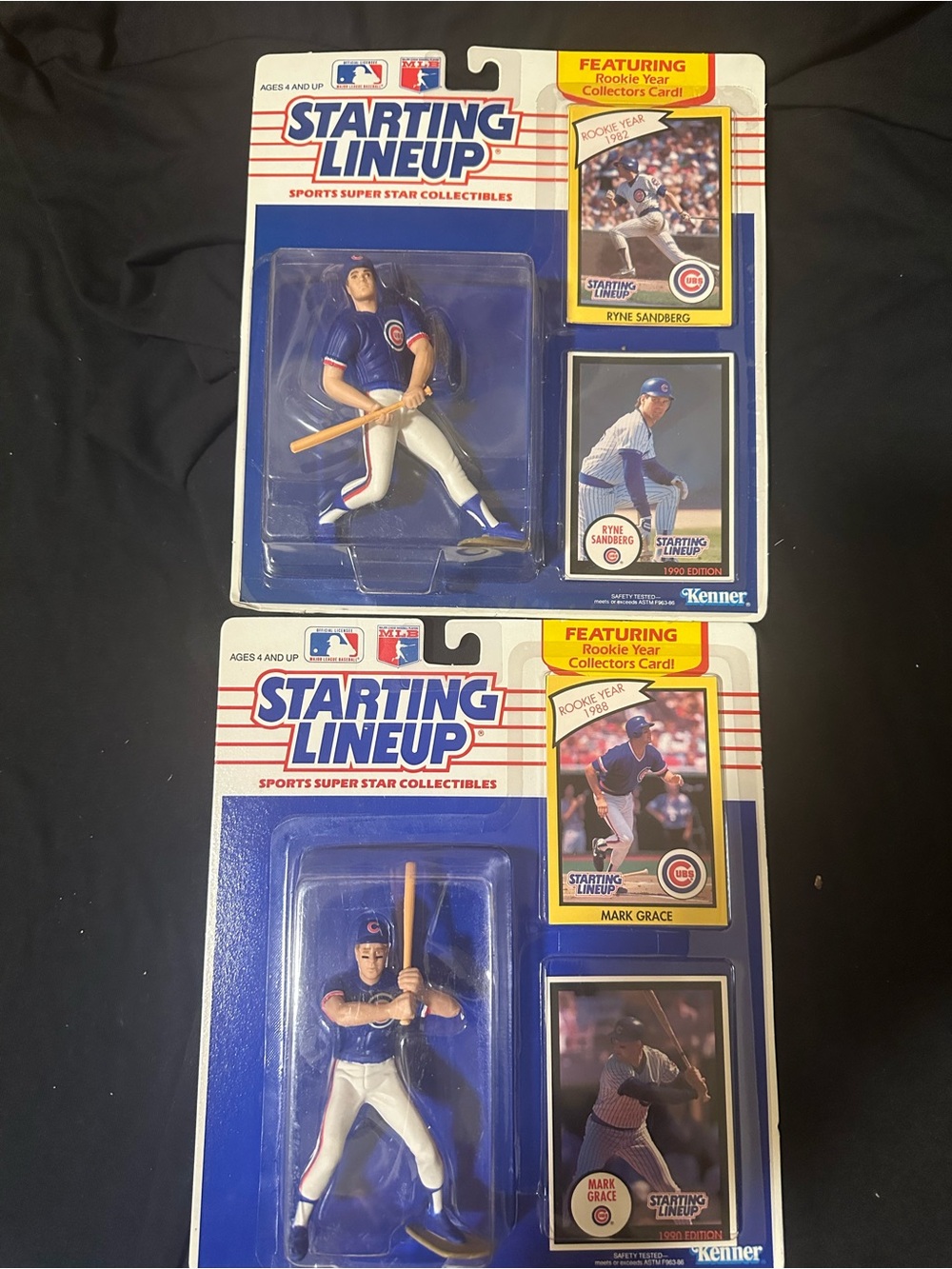 Starting Lineup Chicago Cubs Ryne Sandberg & Mark Grace Action Figure Set - Blue
